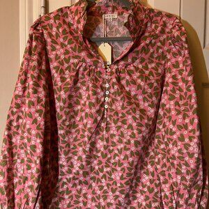NWT Women's Jodiful Pink Floral Blouse - Long Sleeve Top - Size Medium